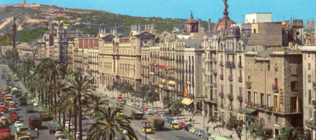 image,carte postale de Barcelone