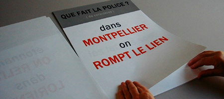 photographie d'une affiche anagrammatique,Montpellier,iconomoteur